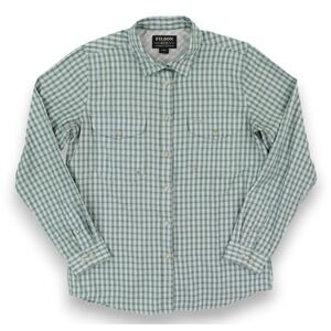 Filson Twin Lakes Sport Shirt Womens Large Vented Button Up Long Sleeve Outdoor